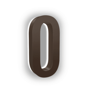 Alternative view of Backlit LED Bronze Lighted House Numbers - 5000K Illuminated