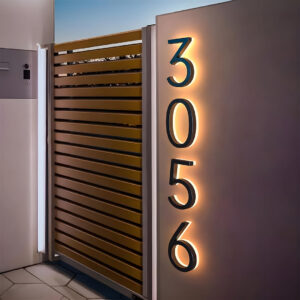 LED Backlit House Number Plaque – Customized Illuminated Address Marker