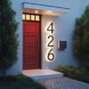 Modern LED Stainless Steel House Numbers – Custom Illuminated Address Sign for Home & Business