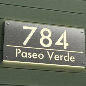 Alternative view of Modern LED Address Plaque with Custom House Number – Personalized Lighted Sign for Home