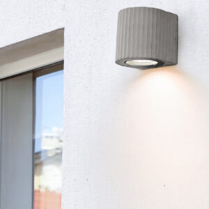 Artisan Concrete Corinthian Wall Sconce Cement Grey Fixture