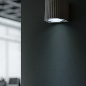 Alternative view of Artisan Concrete Corinthian Wall Sconce Dark Grey Fixture