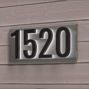 Backlit LED Bronze Lighted House Numbers - 5000K Illuminated