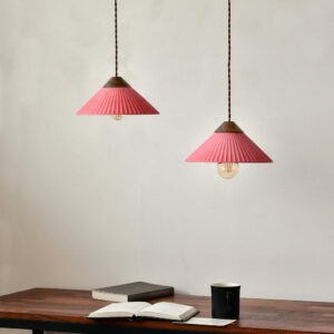 Artisan Concrete Summit Mountain Pendant Fixture Cranberry Red