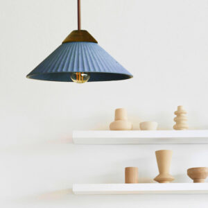 Alternative view of Artisan Concrete Summit Mountain Pendant Fixture Ocean Blue