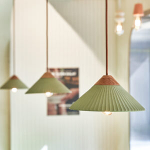 Alternative view of Artisan Concrete Summit Mountain Pendant Fixture Olive Green