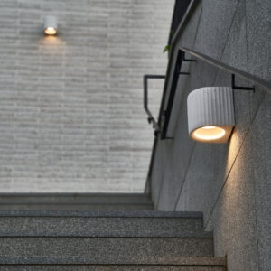 Alternative view of Artisan Concrete Corinthian Wall Sconce Cream White Fixture